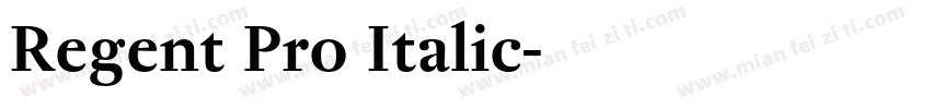 Regent Pro Italic字体转换